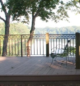 Bench overlooking river